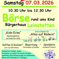 Börse – rund ums Kind Leinstetten geht in die dritte Runde